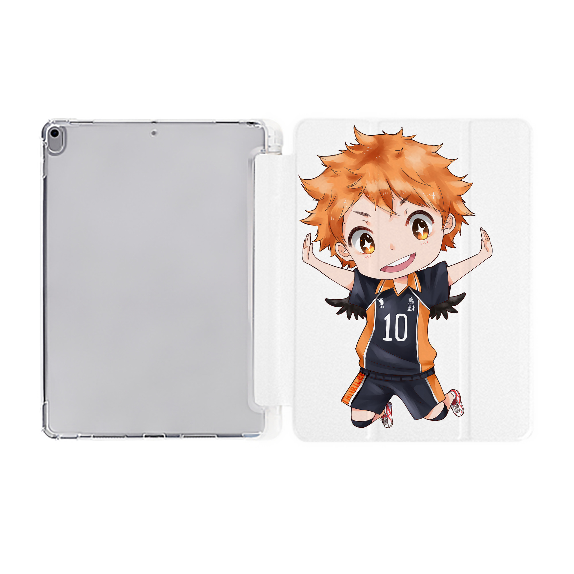 （画像用） ハイキュー!! Haikyu!! IPad ケース ペン収納付き 三つ折りスタンド PUレザー×シリコン 対応機種9.5/10.5/10.9インチ